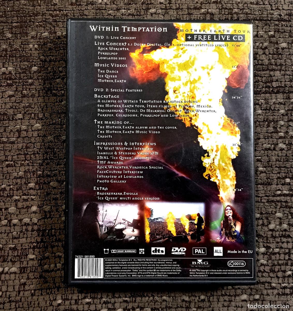 V&iacute;deos y DVD musicales: �R9075 - [2 DVD + CD]. WITHIN TEMPTATION. MOTHER EARTH TOUR. - Foto 8
