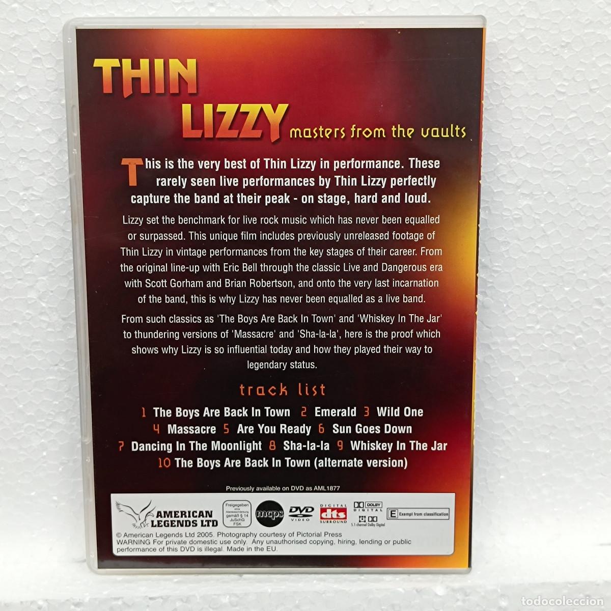 V&iacute;deos y DVD musicales: DVD THIN LIZZY. MASTERS FROM THE VAULTS. - Foto 2