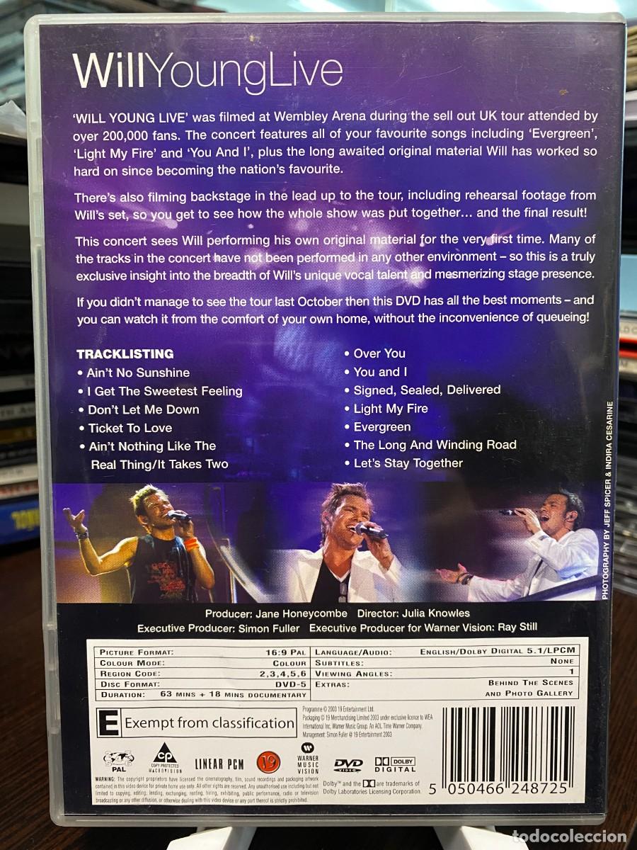 V&iacute;deos y DVD musicales: Will Young - Live (DVD) - Foto 2
