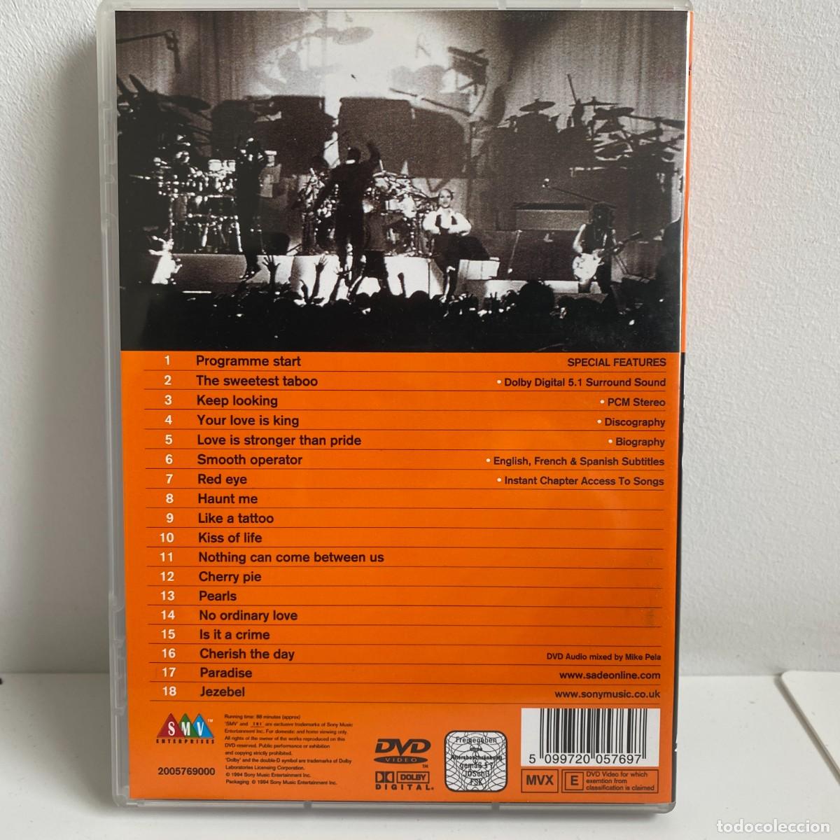 V&iacute;deos y DVD musicales: Sade - Live (DVD) 2000 - Foto 2