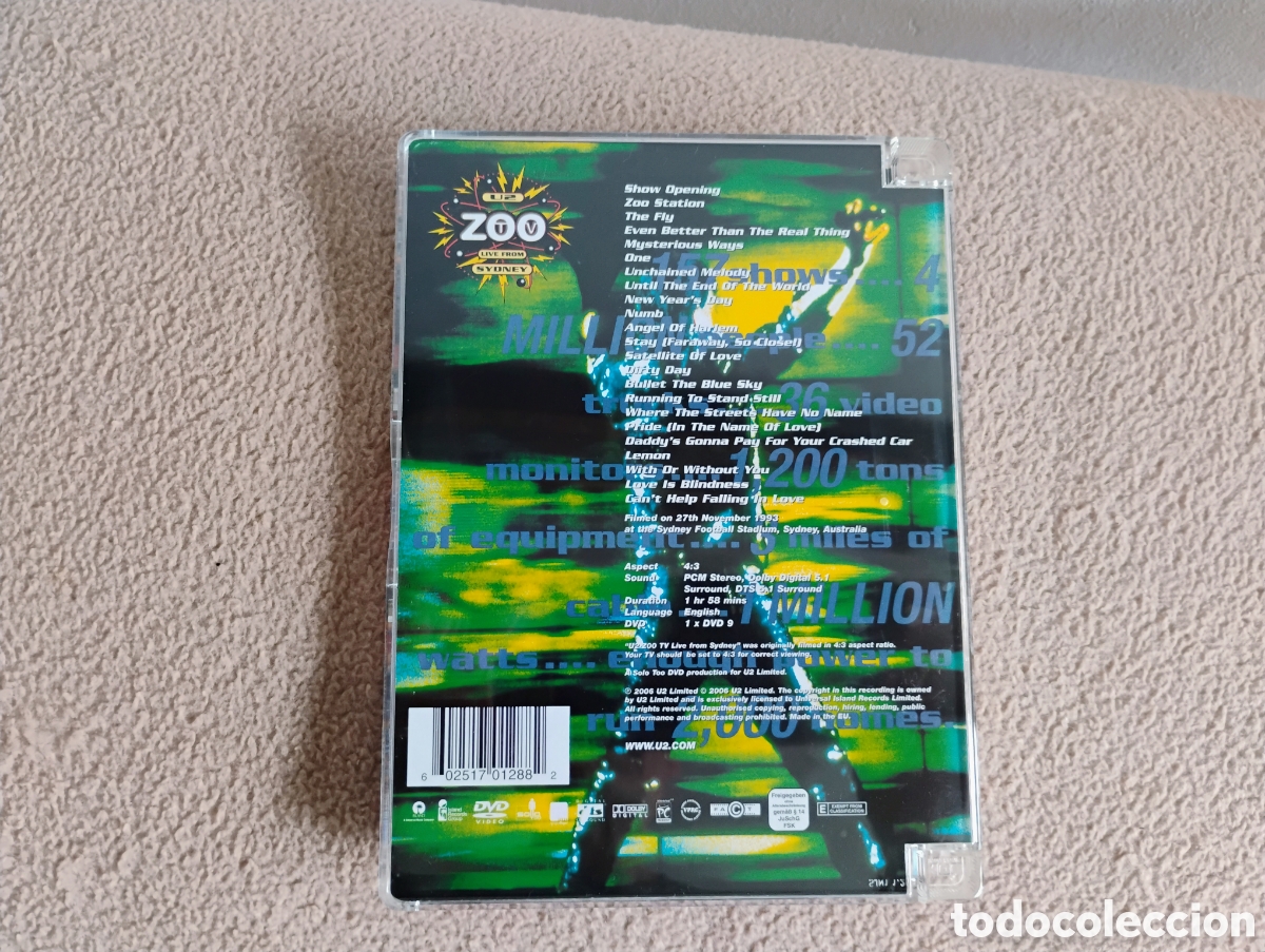 V&iacute;deos y DVD musicales: U2. ZOO LIVE FROM SIDNEY - Foto 2