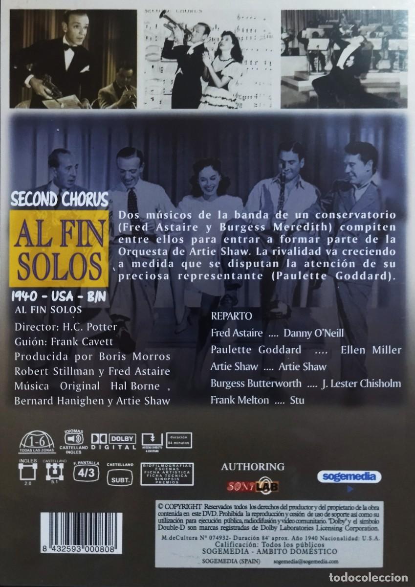 V&iacute;deos y DVD musicales: DVD AL FIN SOLOS - SECOND CHORUS / MUSICAL - Foto 2