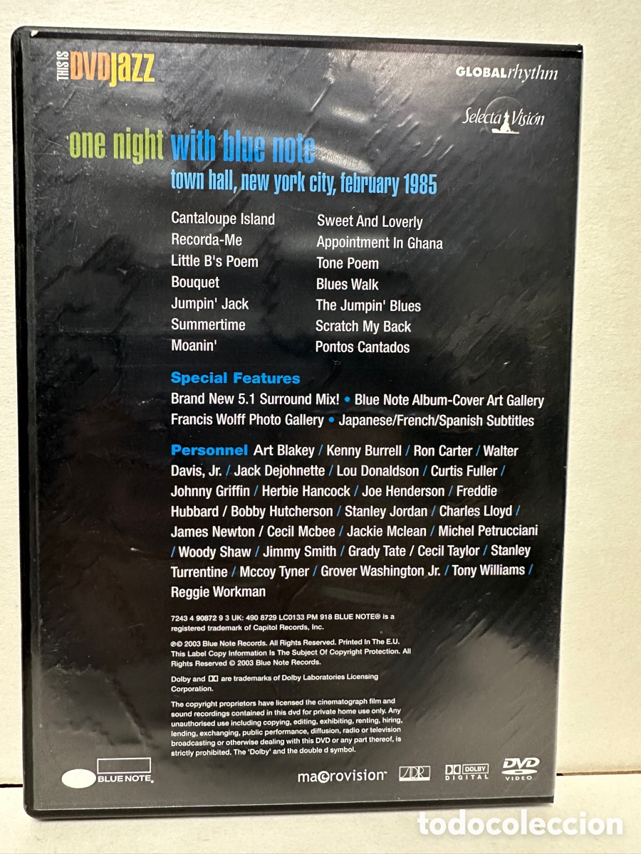 V&iacute;deos y DVD musicales: Various - One Night With Blue Note (DVD) - Foto 2