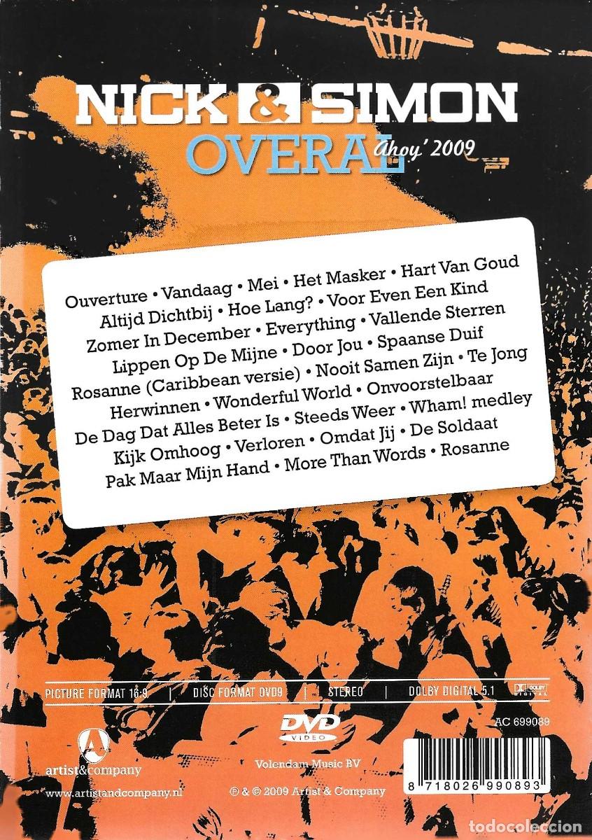 V&iacute;deos y DVD musicales: NICK & SIMON OVERAL AHOY&acute;2009 - Foto 2