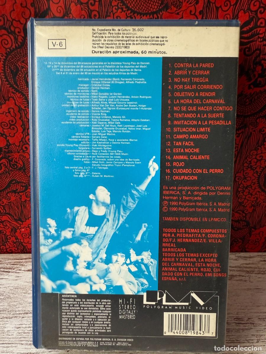 V&iacute;deos y DVD musicales: Barricada - Directo (VHS) - Foto 3