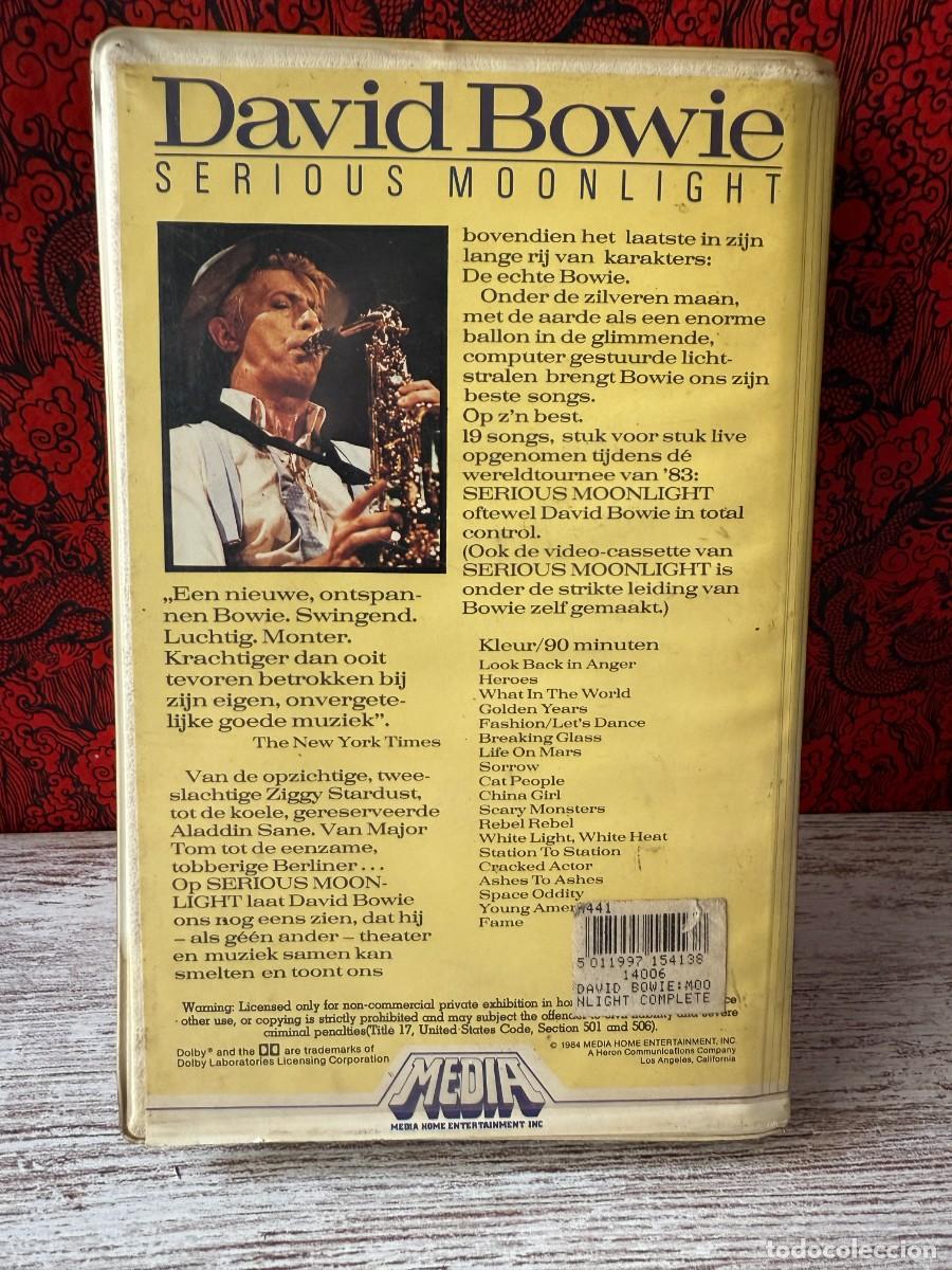 V&iacute;deos y DVD musicales: David Bowie - Serious Moonlight (VHS) - Foto 3