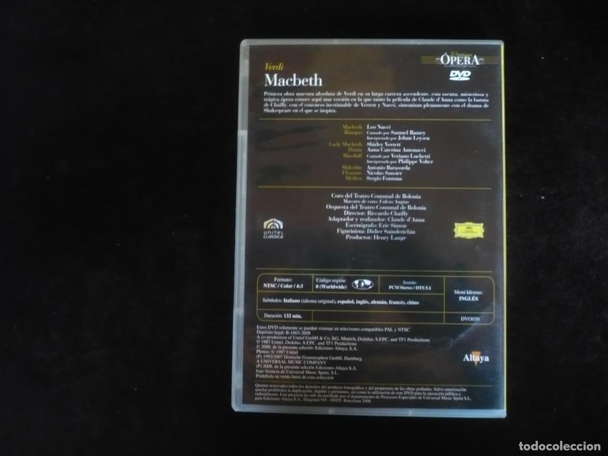 V&iacute;deos y DVD musicales: macbeth - verdi - dvd como nuevo - Foto 3