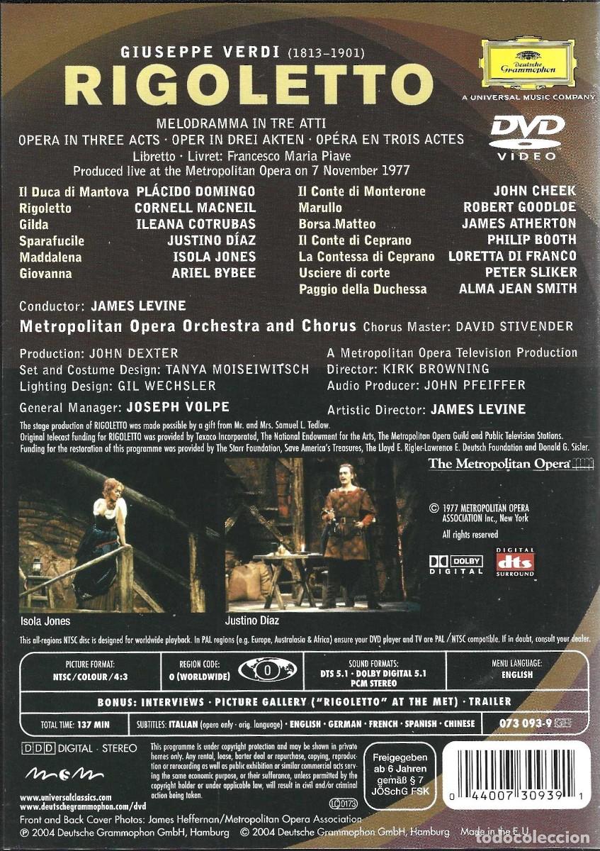 V&iacute;deos y DVD musicales: RIGOLETTO GIUSEPPE VERDI - Foto 2