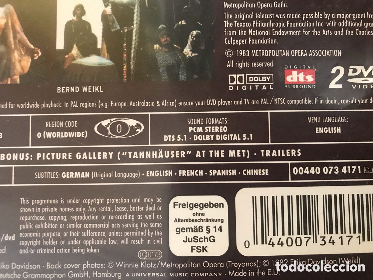 V&iacute;deos y DVD musicales: Tannhauser. Wagner - Foto 4