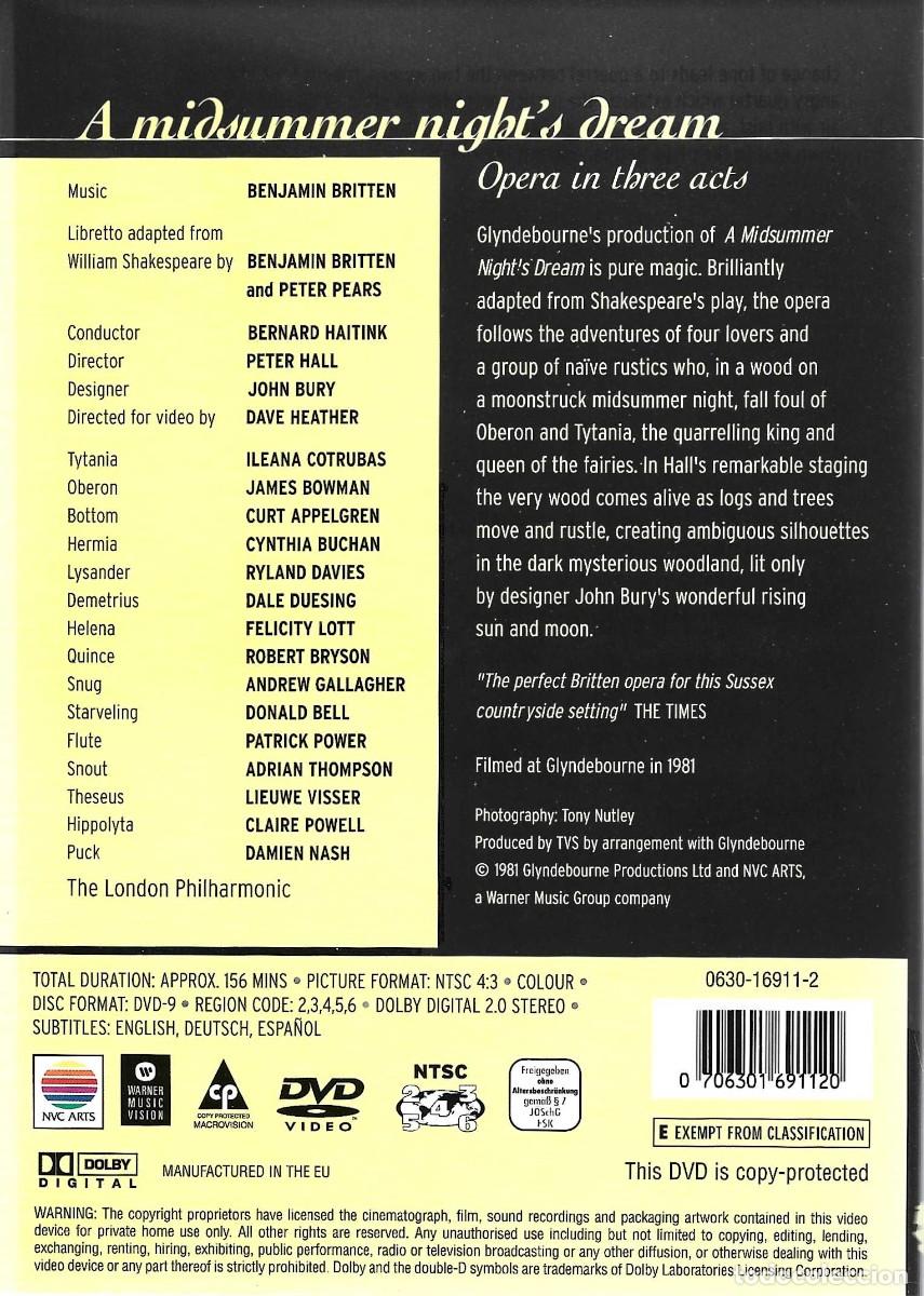 V&iacute;deos y DVD musicales: A MIDSUMMER NIGHT&acute;S DREAM BENJAMIN BRITTEN - Foto 2