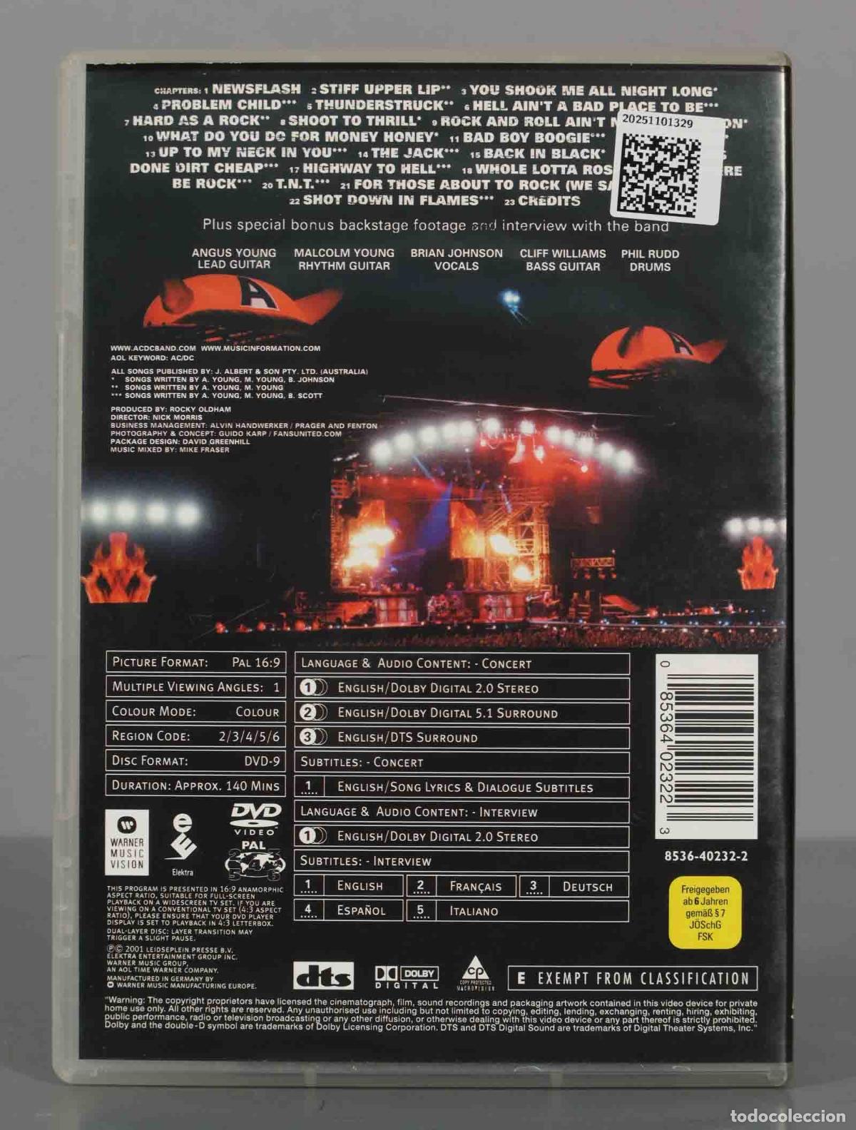 V&iacute;deos y DVD musicales: DVD. AC/DC STIFF UPPER LIP LIVE. - Foto 2