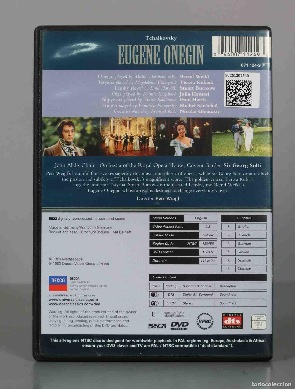 V&iacute;deos y DVD musicales: DVD. Tchaikovsky. EUGENE ONEGIN. SOLTI - Foto 2