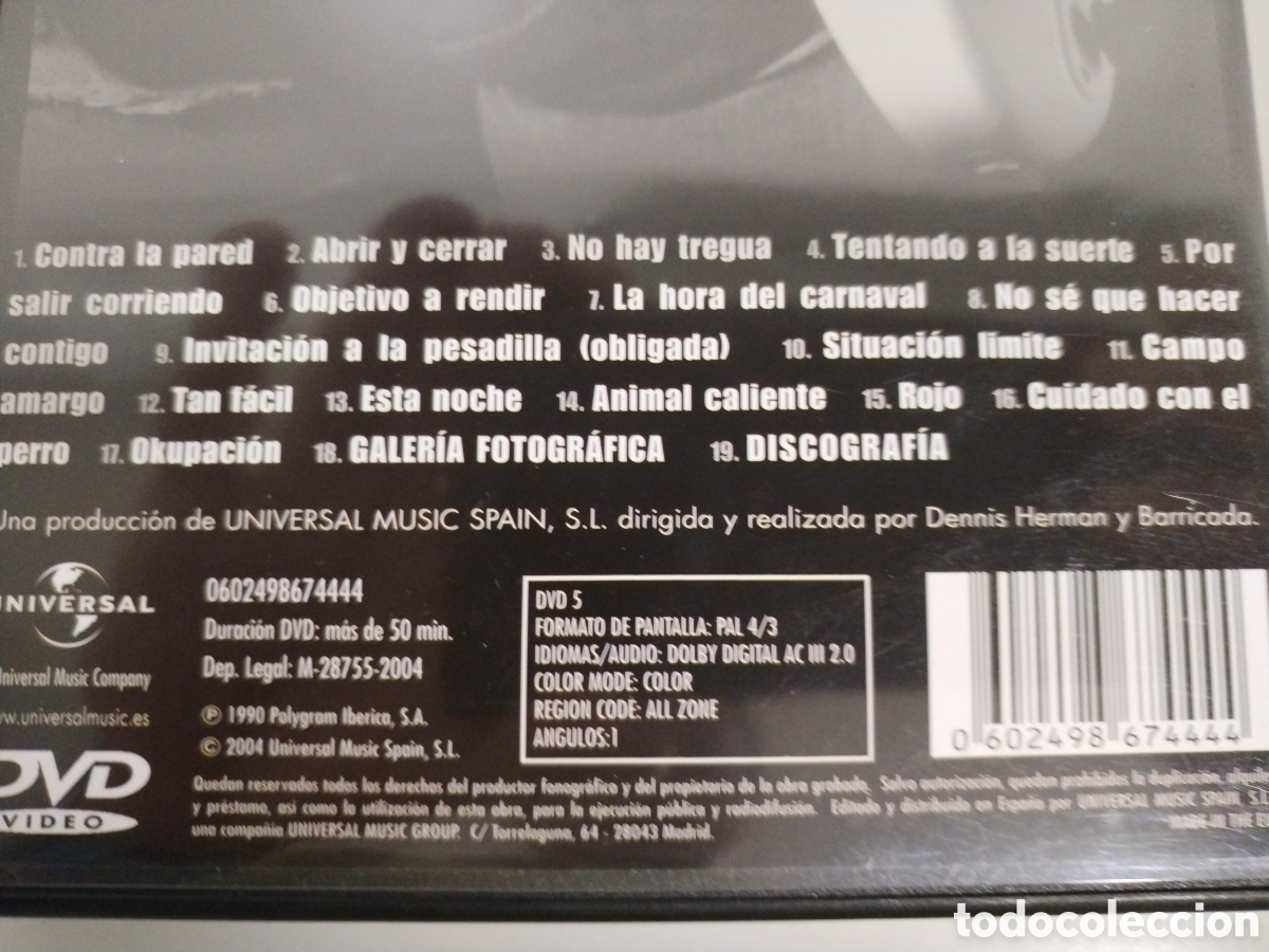 V&iacute;deos y DVD musicales: BARRICADA, Directo, 1989 - Foto 3