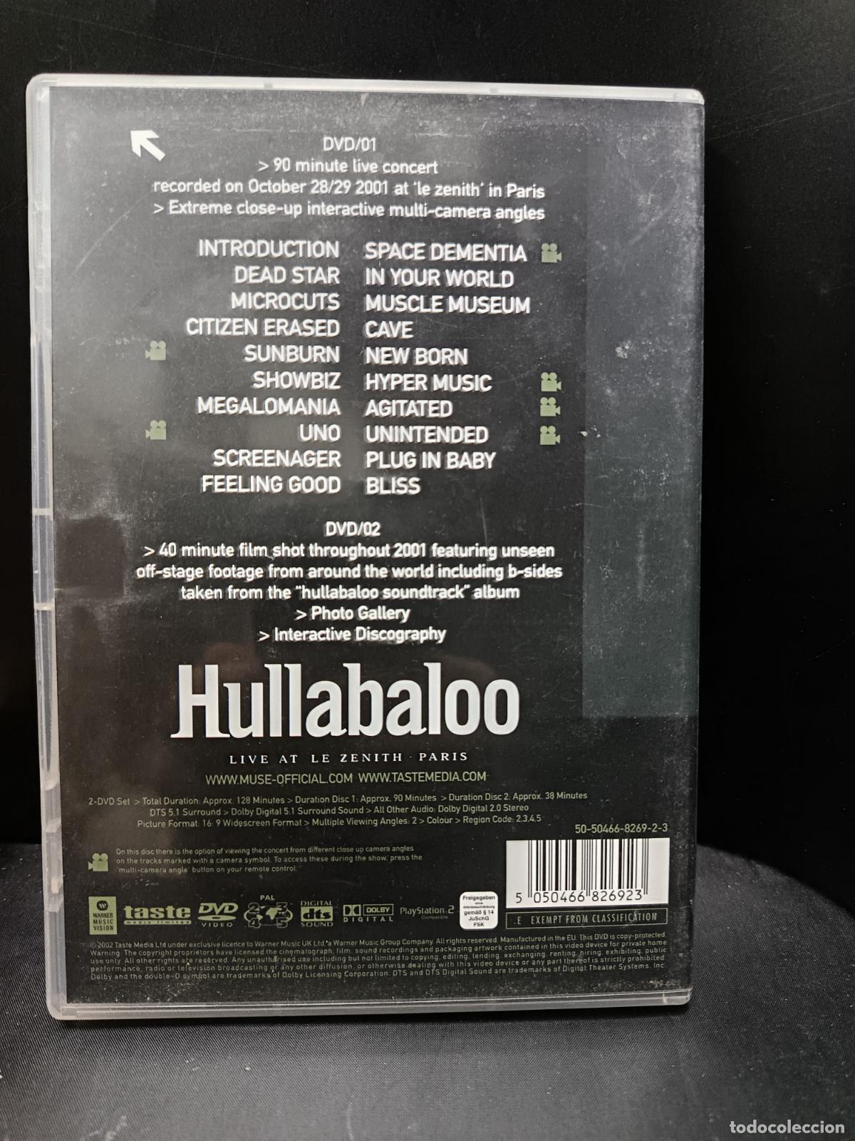 V&iacute;deos y DVD musicales: MUSE, HULLABALOO - 2 DVD Set - Foto 2