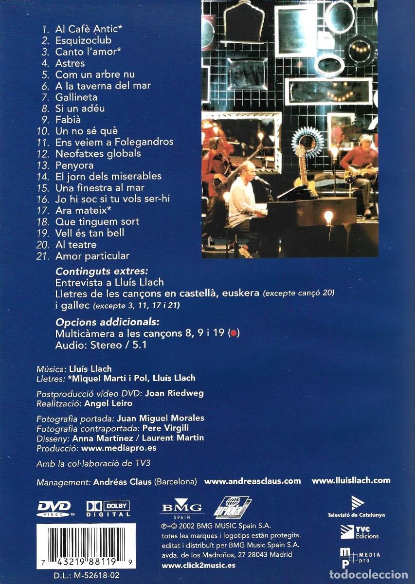 V&iacute;deos y DVD musicales: LLU&Iacute;S LLACH EN DIRECTE AL LICEU - Foto 2