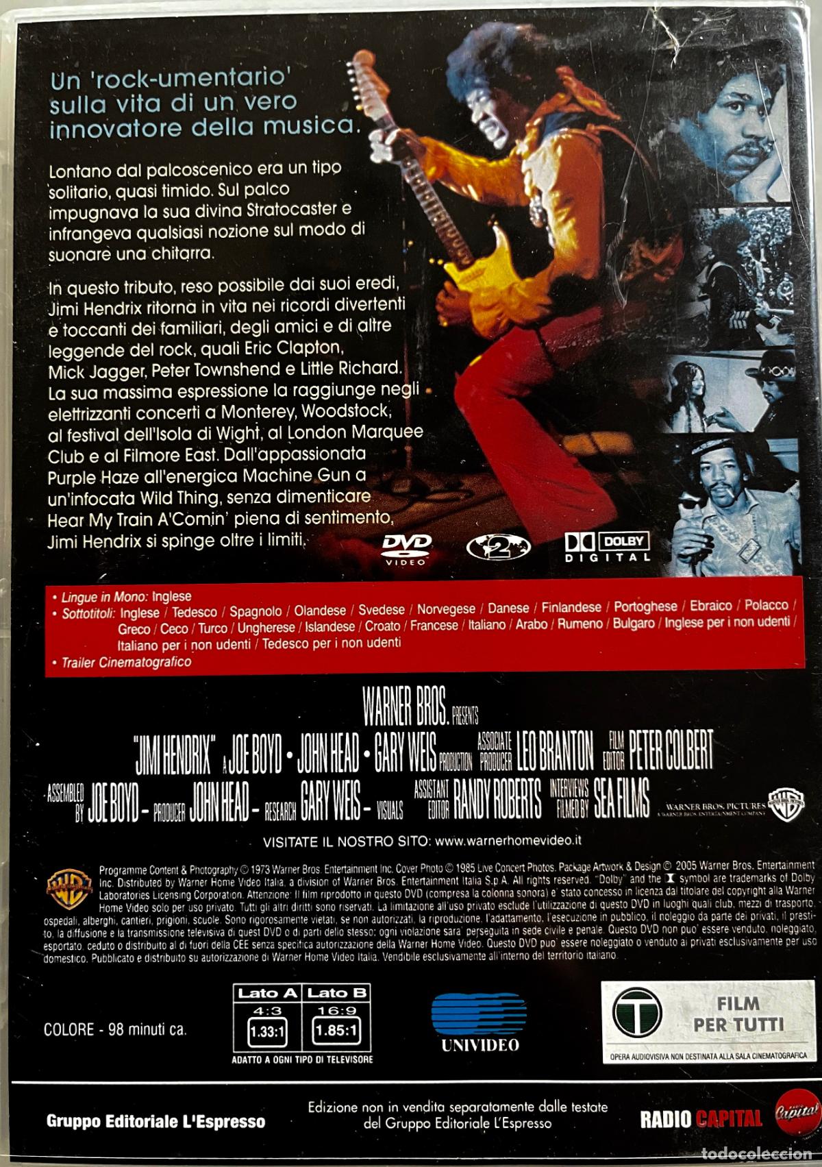 V&iacute;deos y DVD musicales: JIMI HENDRIX. EL DOCUMENTAL. JOE BOYD. DVD - Foto 2