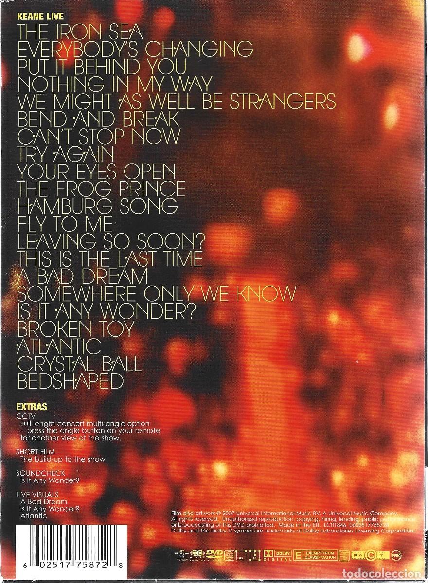 V&iacute;deos y DVD musicales: KEANE LIVE (DVD).............. - Foto 2