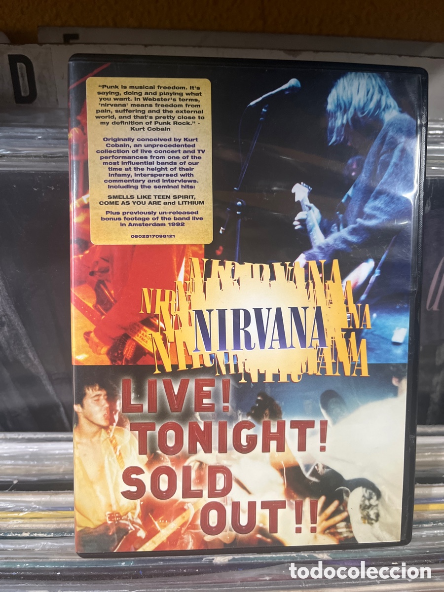 V&iacute;deos y DVD musicales: nirvana tonight sold out - Foto 1