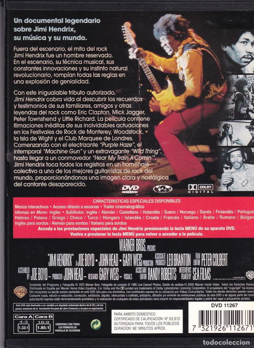 V&iacute;deos y DVD musicales: Jimi Hendrix - Jimi Hendrix (Documental) - Foto 2