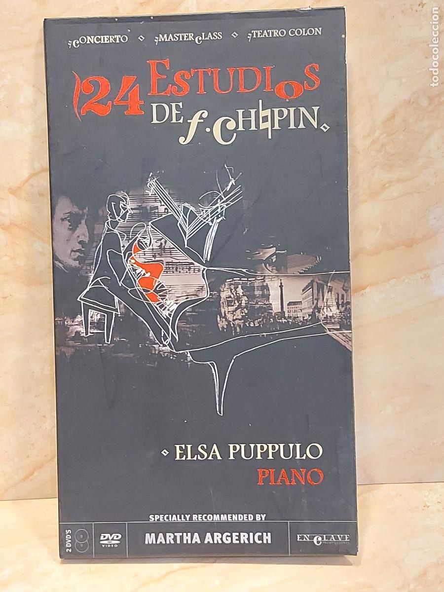 V&iacute;deos y DVD Musicales: ELSA PUPPULO / 24 ESTUDIOS DE F. CHOPIN / TEATRO COL&Oacute;N-BUENOS AIRES / DOBLE DVD DE LUJO / RARO
