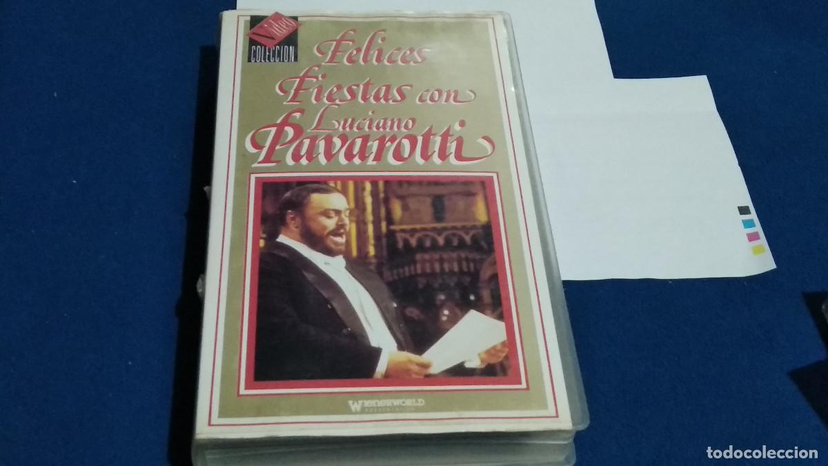 V&iacute;deos y DVD Musicales: VHS- Felices fiestas con Luciano Pavarotti- Les petits chanteurs du mont-royal 1988 VIDEO COLLECCION