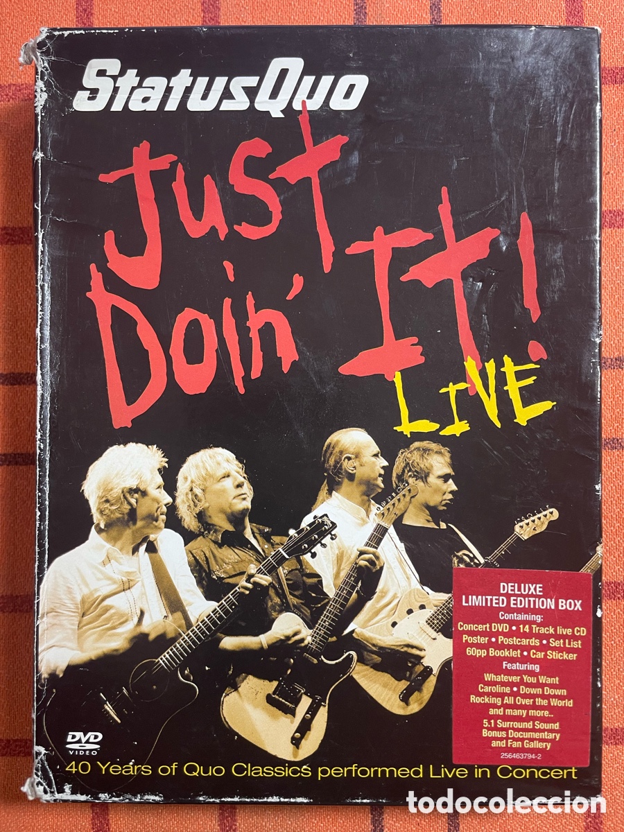 V&iacute;deos y DVD Musicales: DVD+CD Status Quo &ndash; &rdquo;Just Doin' It! Live&rdquo; | Edici&oacute;n Deluxe Limitada | 40 aniversario