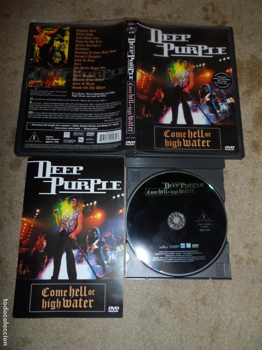 V&iacute;deos y DVD Musicales: DVD - DEEP PURPLE - COME HELL OR HIGH WATER (CONCIERTO)