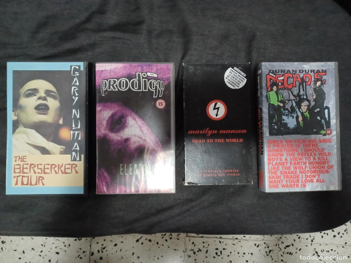 V&iacute;deos y DVD Musicales: 4 cintas VHS de m&uacute;sica electr&oacute;nica/alternativa