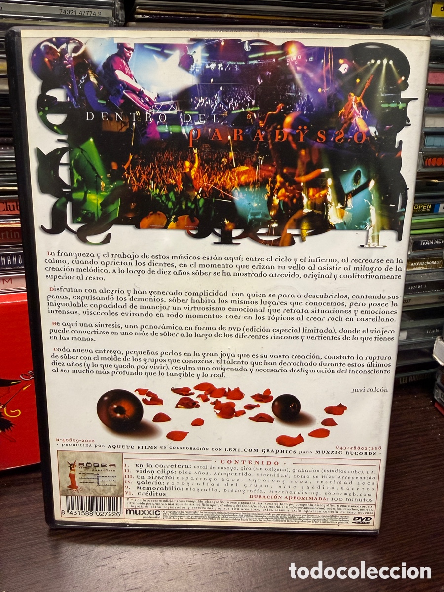 V&iacute;deos y DVD musicales: S&ocirc;ber - Dentro Del Paradysso (DVD) - Foto 2