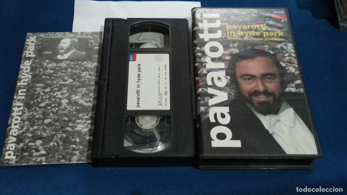 V&iacute;deos y DVD Musicales: VHS - LUCIANO PAVAROTTI - In Hyde Park 1991 DECCA - CON LIBRETO - VER FOTOS