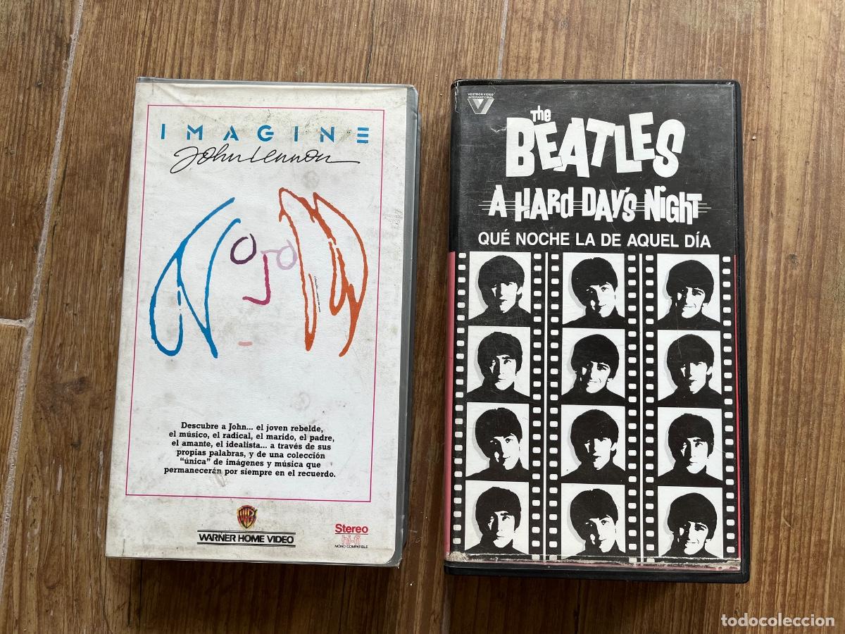 V&iacute;deos y DVD Musicales: VHS. John Lennon: Imagine - VIDEO THE BEATLES - HARD DAYS NIGHT QUE NOCHE LA DE AQUEL DIA