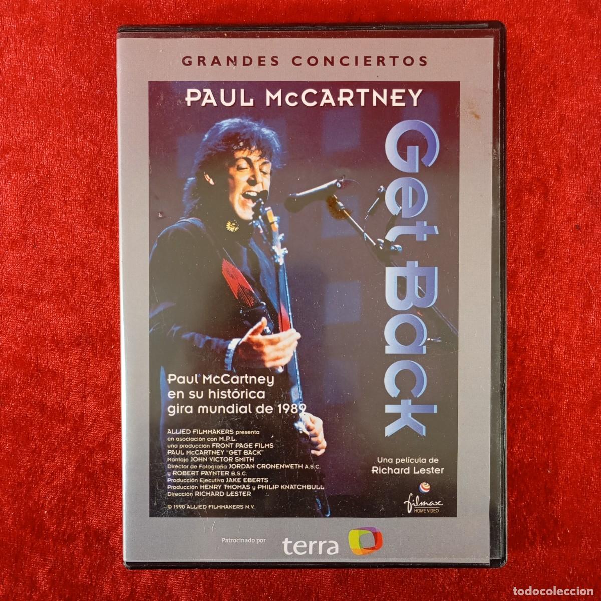 V&iacute;deos y DVD Musicales: PAUL MCCARTNEY - GET BACK - GIRA 1989 - GRANDES CONCIERTOS - FILMAX HOME VIDEO / 3442