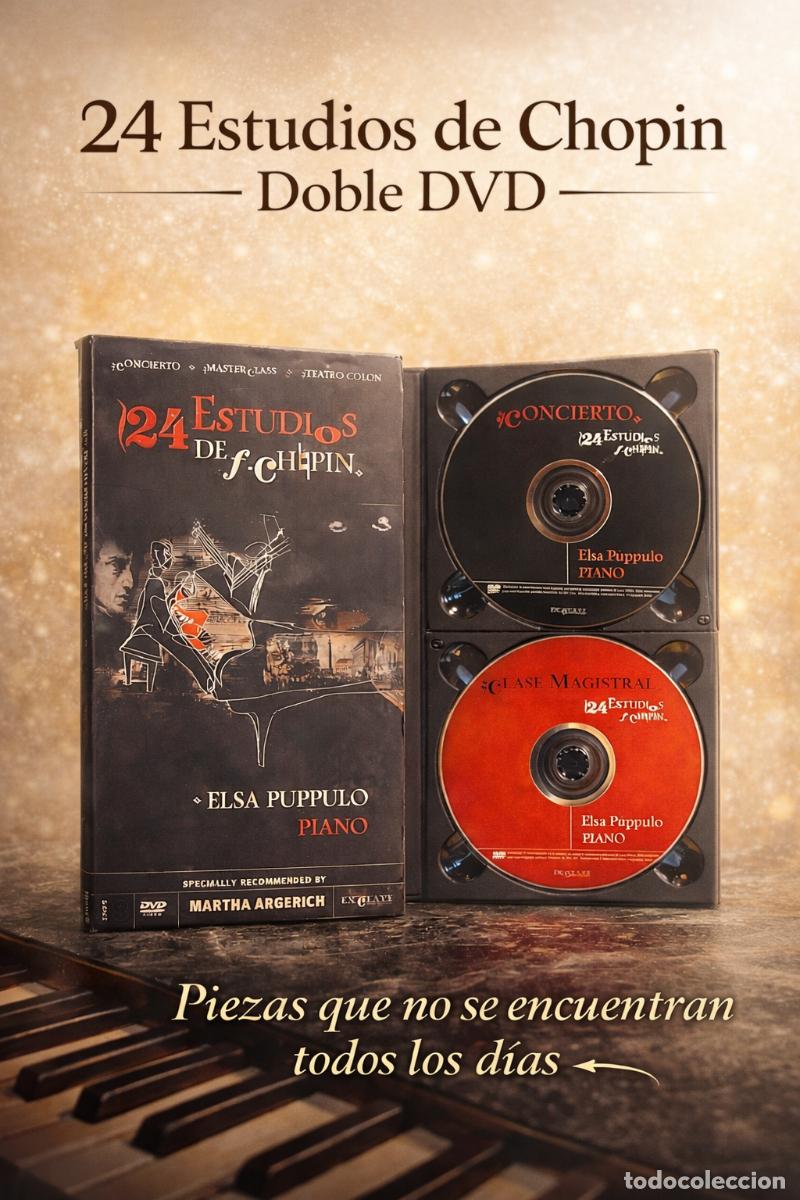 Music Videos and DVDs: ELSA PUPPULO / 24 ESTUDIOS DE F. CHOPIN / TEATRO COL&Oacute;N-BUENOS AIRES / DOBLE DVD DE LUJO / RARO