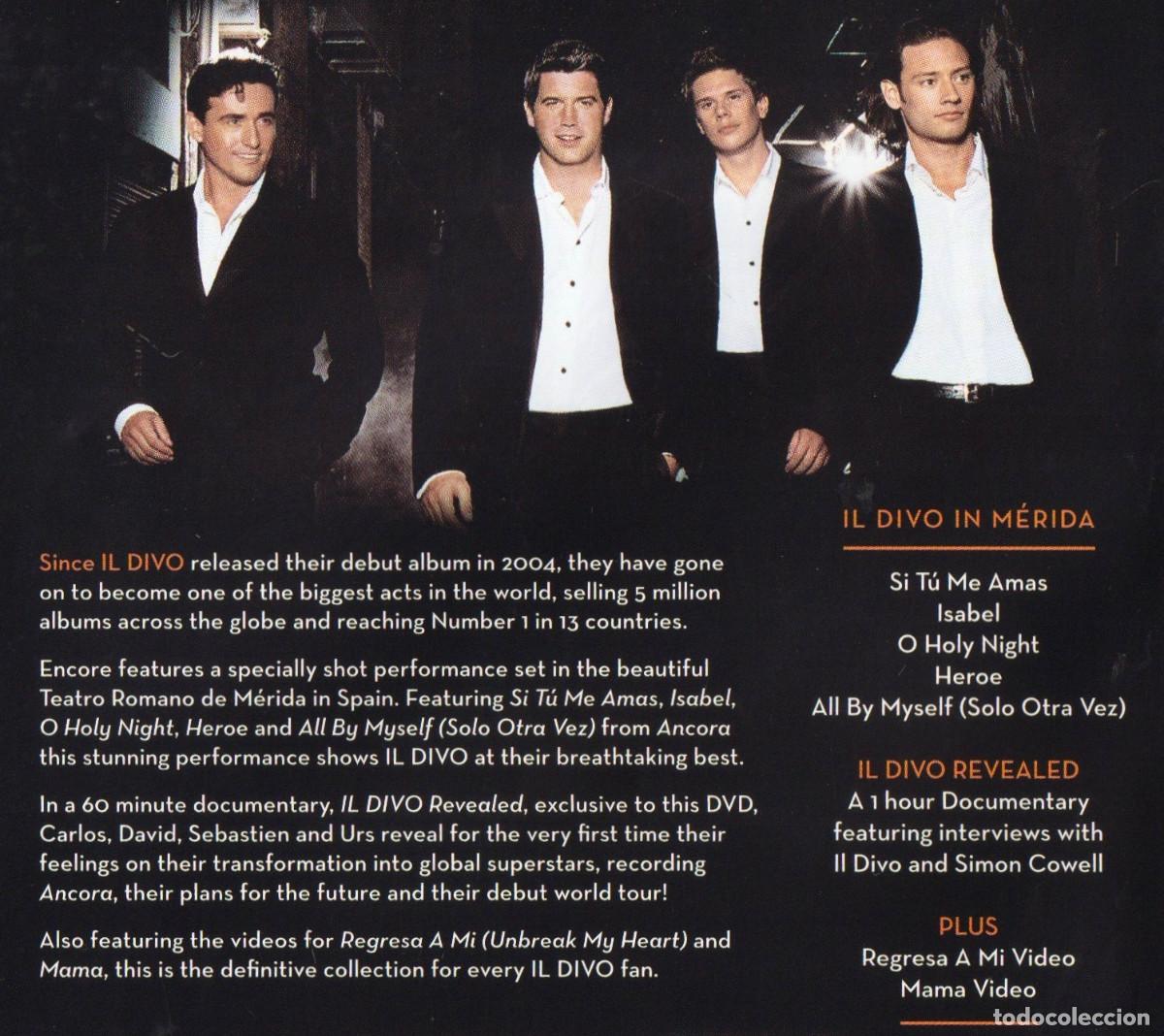 V&iacute;deos y DVD musicales: [DVD]. IL DIVO. ENCORE. - Foto 3