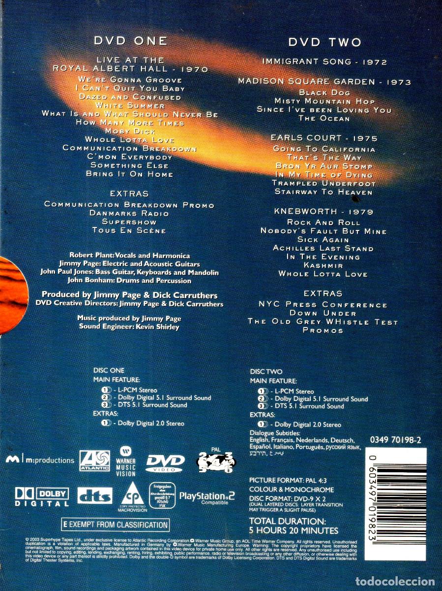 V&iacute;deos y DVD musicales: [DOBLE DVD]. LED ZEPPELIN. DVD. - Foto 8