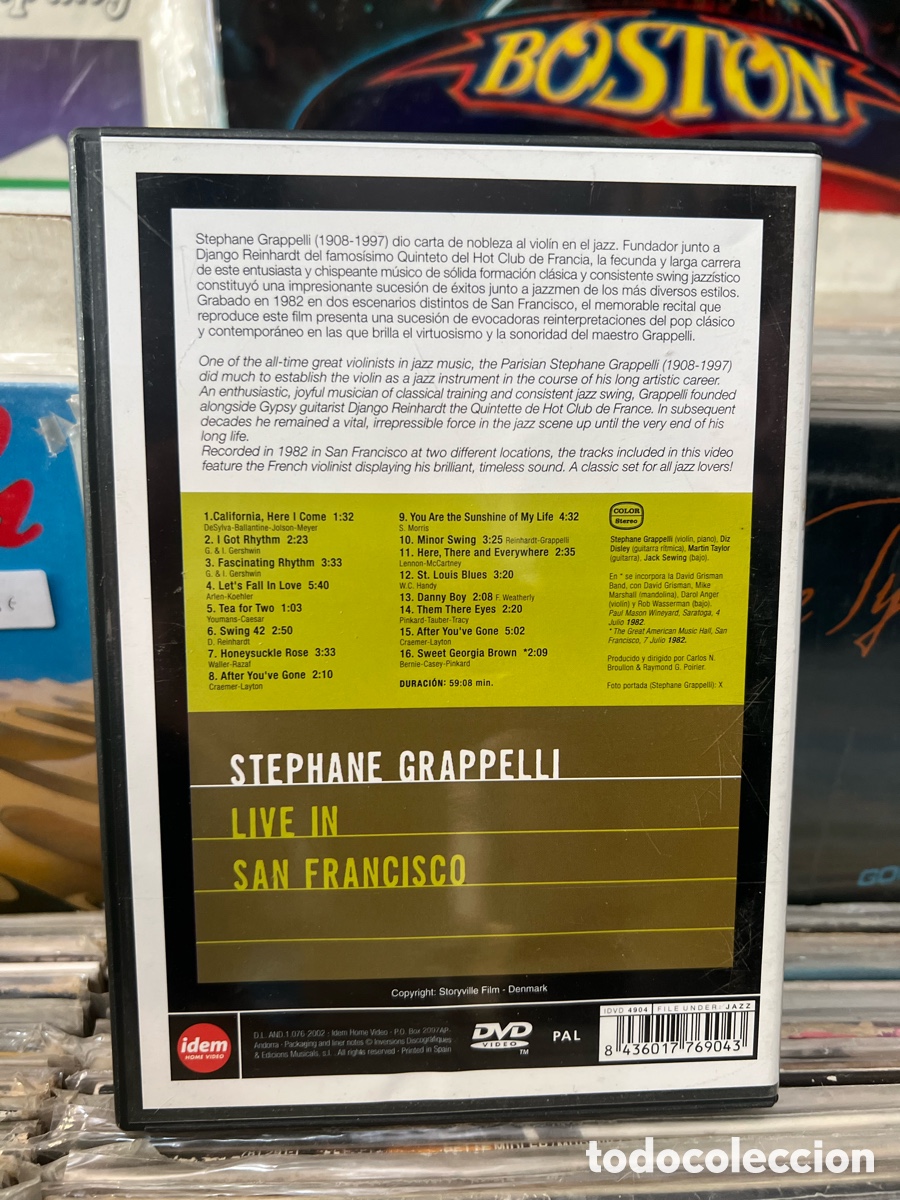 V&iacute;deos y DVD musicales: Stephane Grappelli Live in San Francisco - Foto 2
