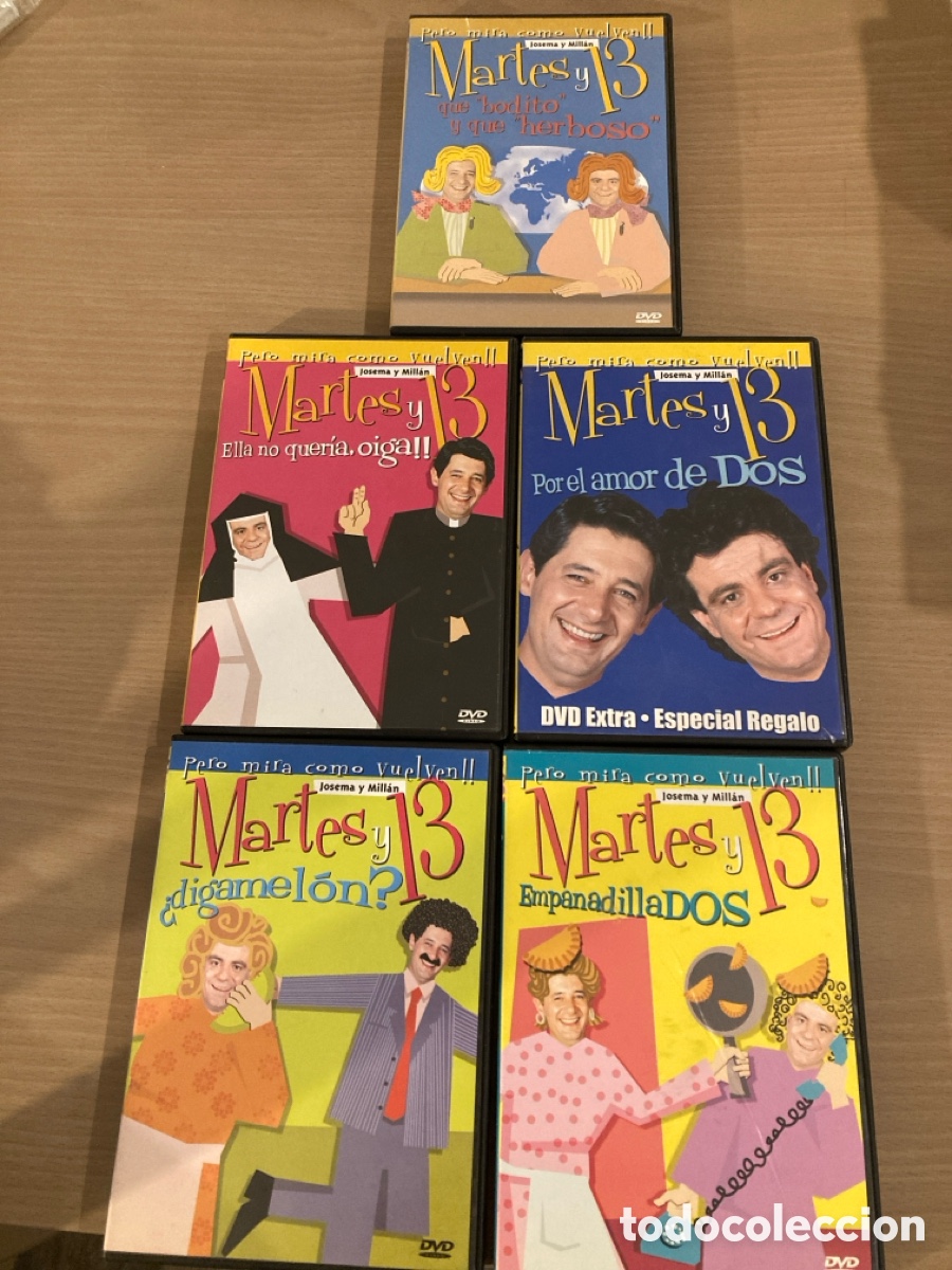 V&iacute;deos y DVD Musicales: Lote 5 DVD Martes y 13. Colecci&oacute;n &lsquo;Pero mira c&oacute;mo vuelven&rsquo;.