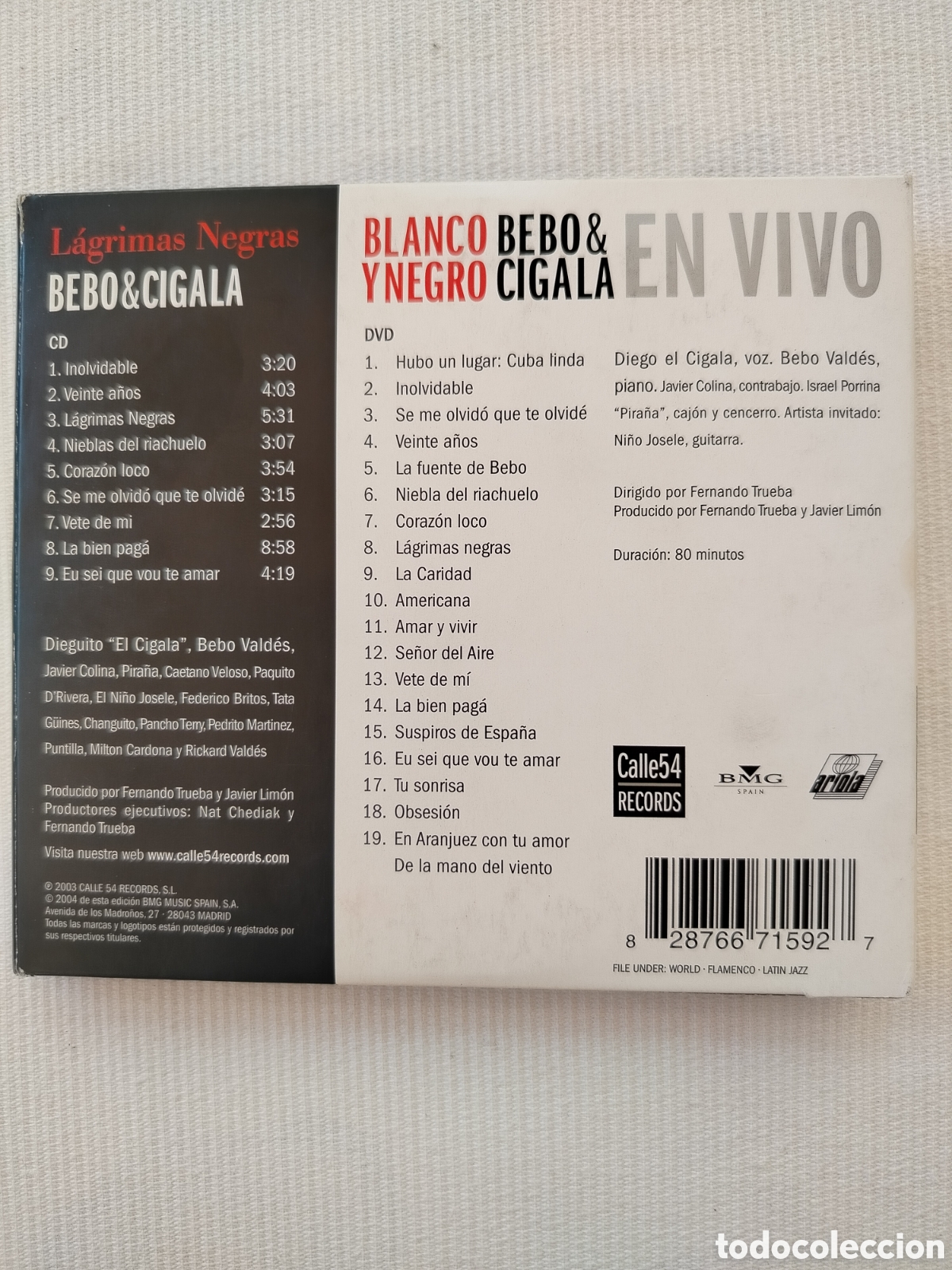 V&iacute;deos y DVD musicales: Bebo & Cigala CD + DVD - Foto 2