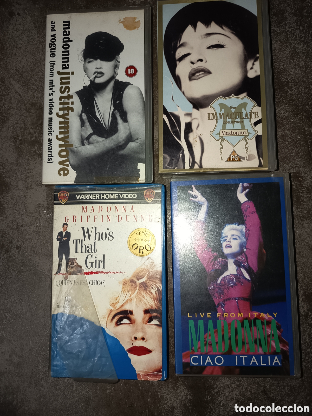 V&iacute;deos y DVD Musicales: Lote de 4 VHS de Madonna