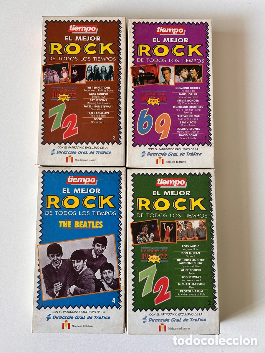 V&iacute;deos y DVD musicales: 4 VHS El Mejor Rock de Todos los Tiempos