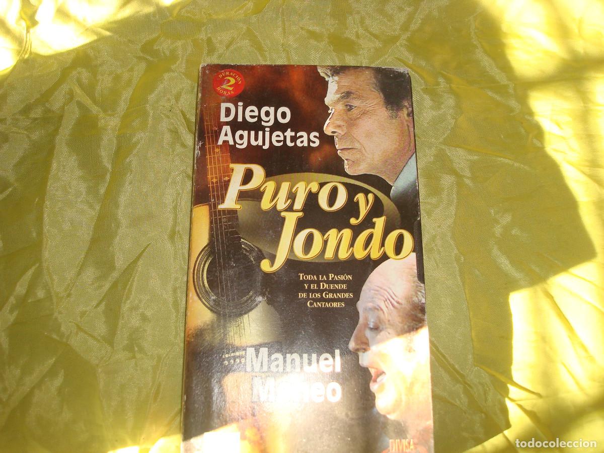 V&iacute;deos y DVD musicales: PURO Y JONDO. DIEGO AGUJETAS / MANUEL MONEO. DIVISA, 2002. VHS
