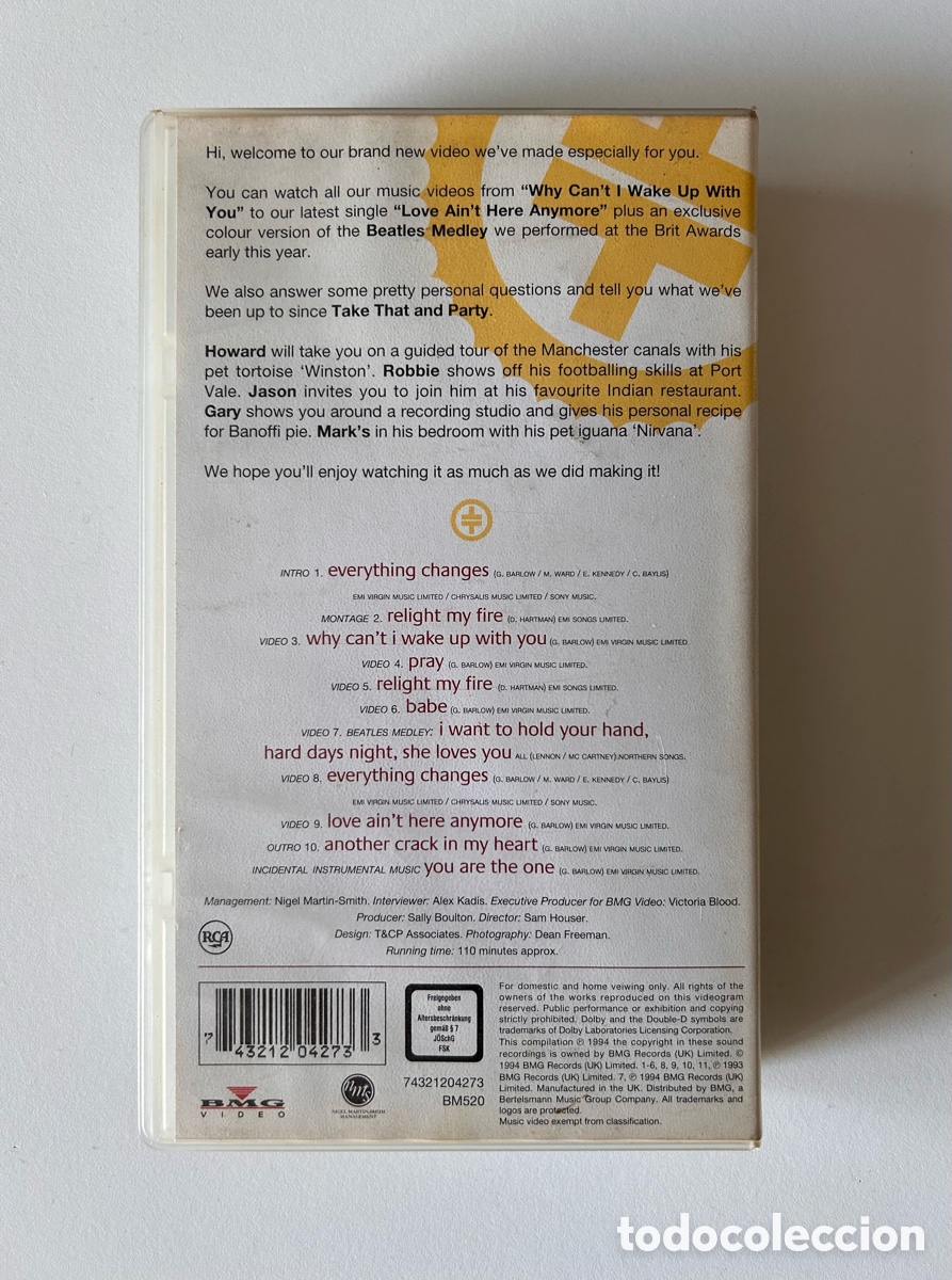 V&iacute;deos y DVD musicales: VHS Take That - Everything Changes - Foto 2