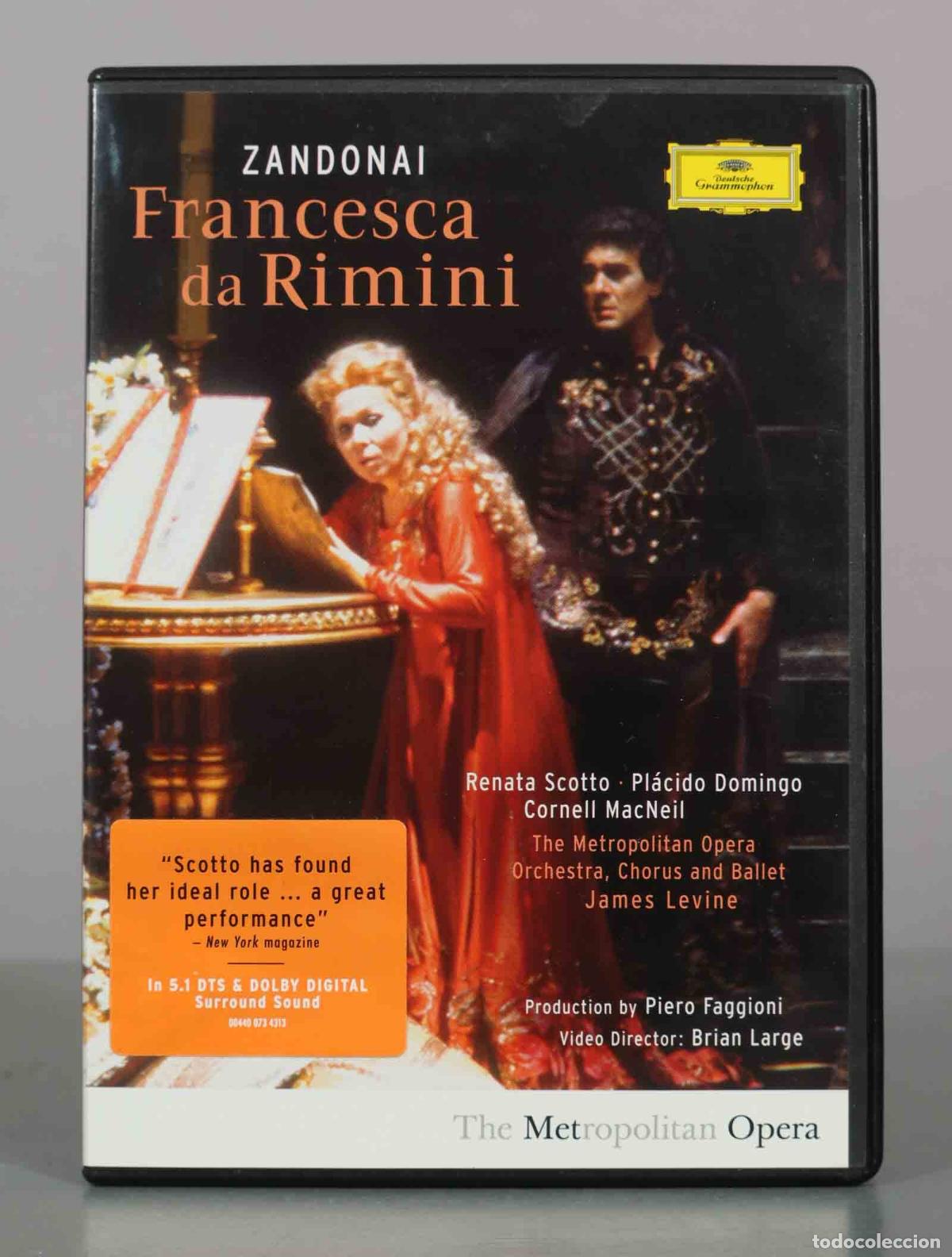 V&iacute;deos y DVD musicales: DVD. Zandonai: Francesca da Rimini - Renata Scotto, Pl&aacute;cido Domingo, Cornell MacNeil, James Levine,