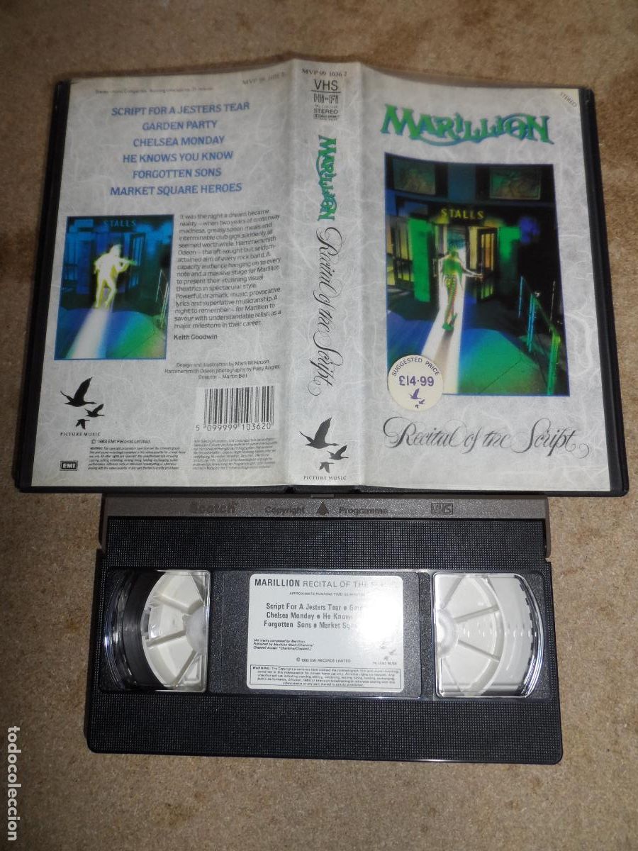 V&iacute;deos y DVD musicales: VHS - MARILLION - RECITAL OF THE SCRIPT (VIDEOCLIPS)