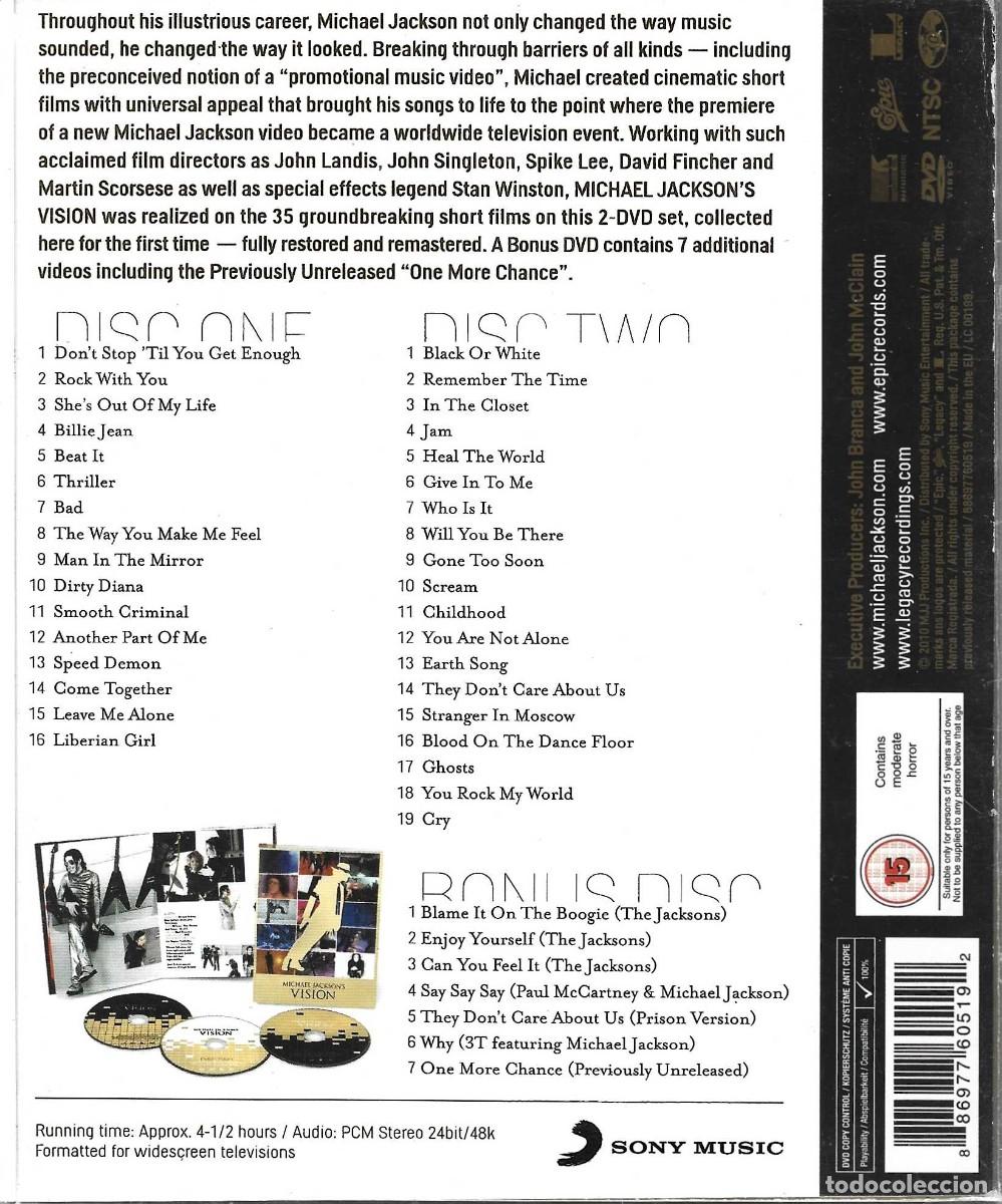 V&iacute;deos y DVD musicales: MICHAEL JACKSON&acute;S VISION ( 3 DVD) - Foto 4