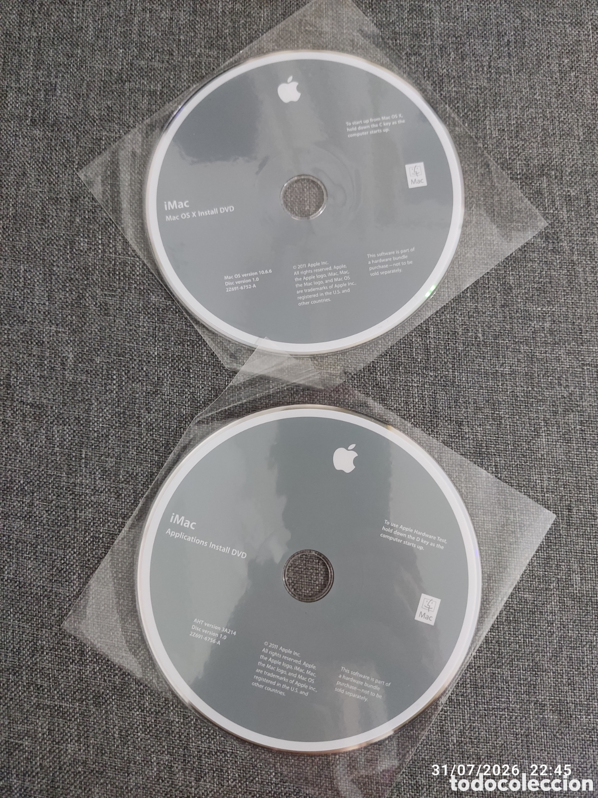 V&iacute;deos y DVD musicales: Mac OS 10.6.6 original install DVDs and applications