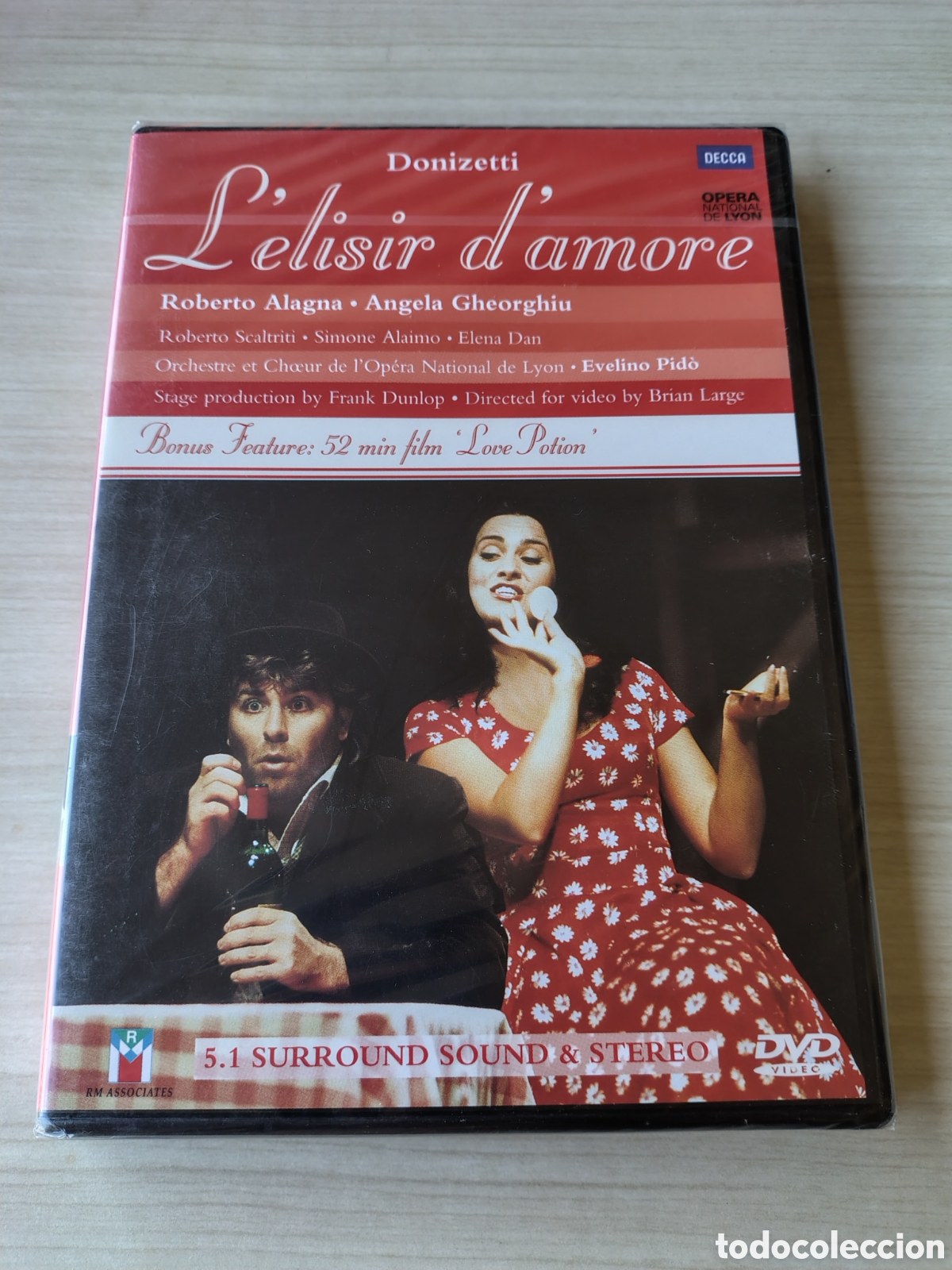 V&iacute;deos y DVD musicales: L'ELISIR D'AMORE DONIZETTI DVD NUEVO PRECINTADO ( 1996 DECCA 2002 )