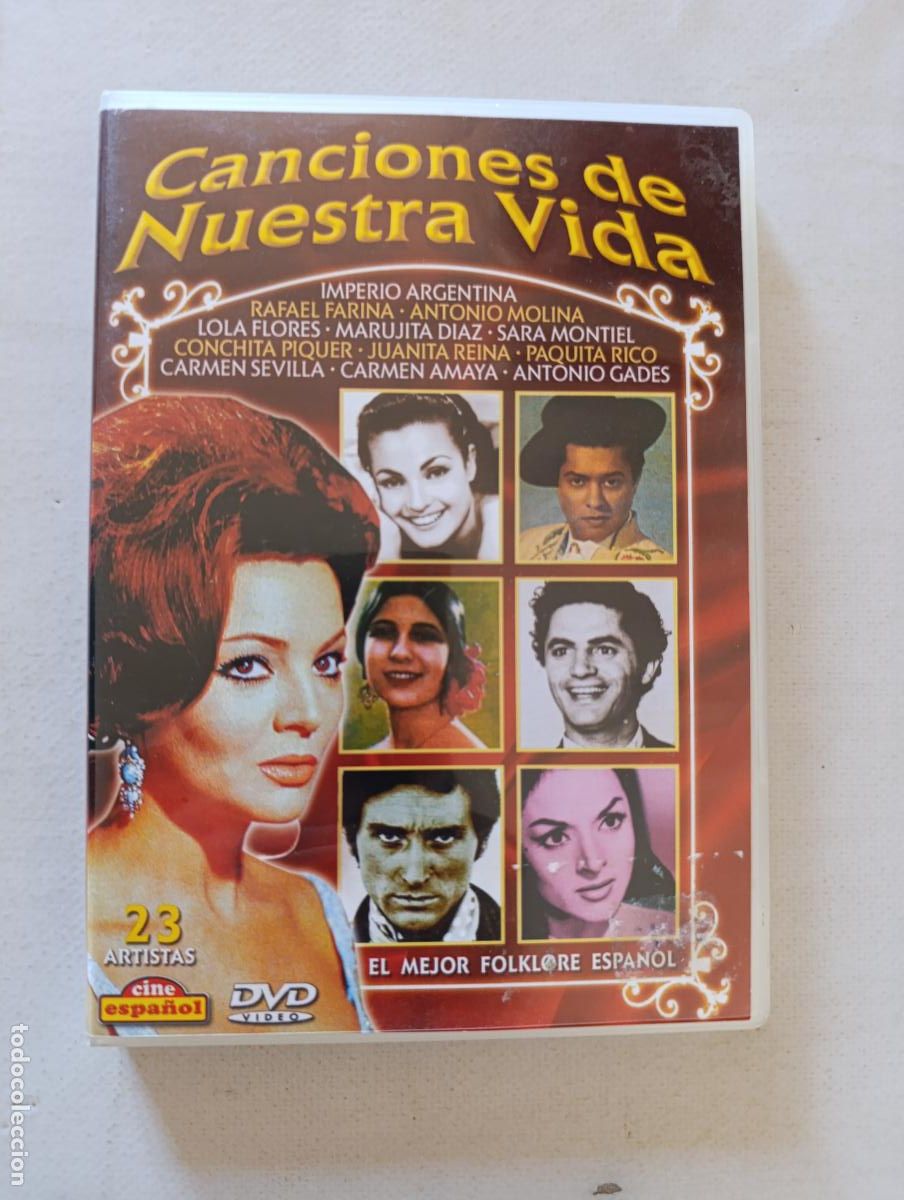 V&iacute;deos y DVD musicales: DVD CANCIONES DE NUESTRA VIDA - 23 ARTISTAS: IMPERIO ARGENTINA, RAFAEL FARINA, ANTONIO MOLINA... (DJ