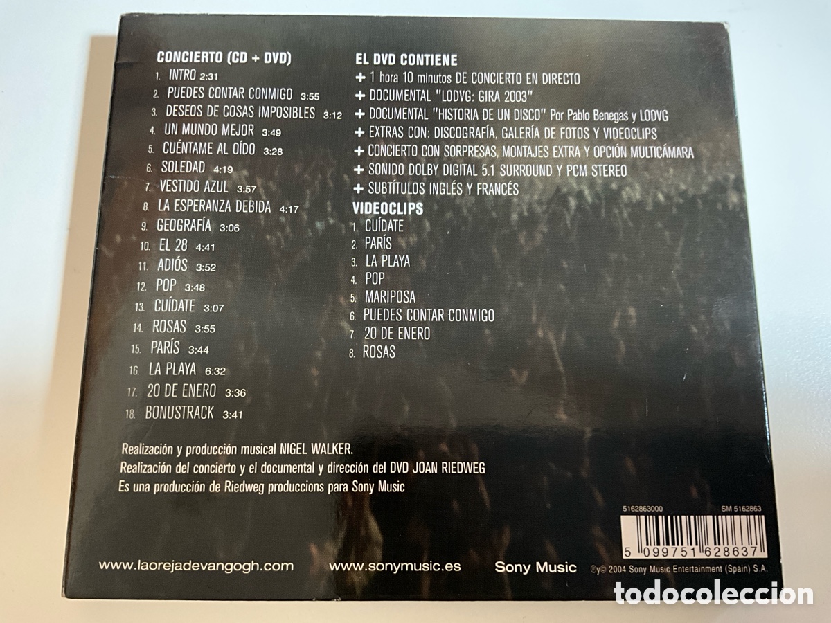 V&iacute;deos y DVD musicales: LA OREJA DE VAN GOGH EN DIRECTO - Foto 2