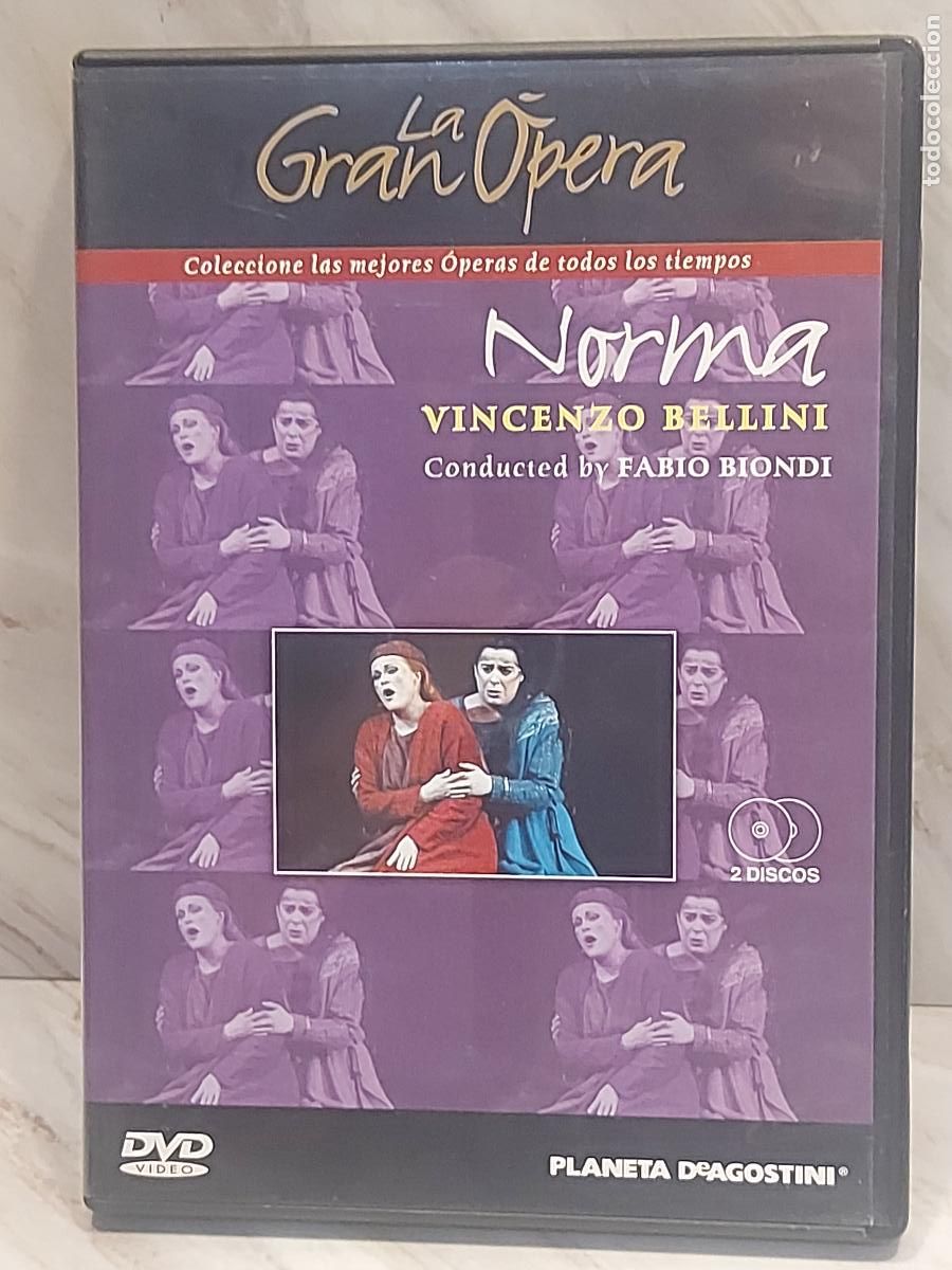 V&iacute;deos y DVD musicales: VINCENZO BELLINI | NORMA | 2 DVD | FABIO BIONDI &middot; JUNE ANDERSON | LIBRETO 11 P&Aacute;GS | LUJO